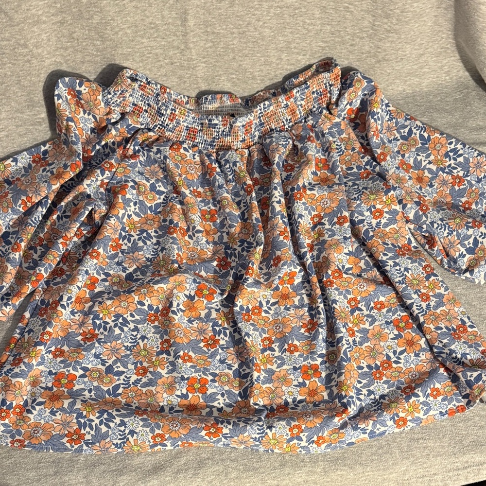 Michelle McDowell Tyler Top Floral Blue and Peach Large